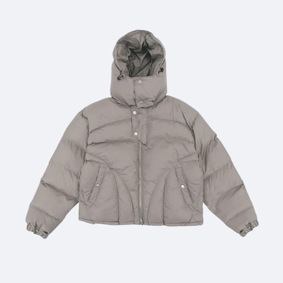 Winter hooded down jacket thickened