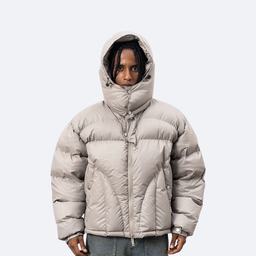 Winter hooded down jacket thickened