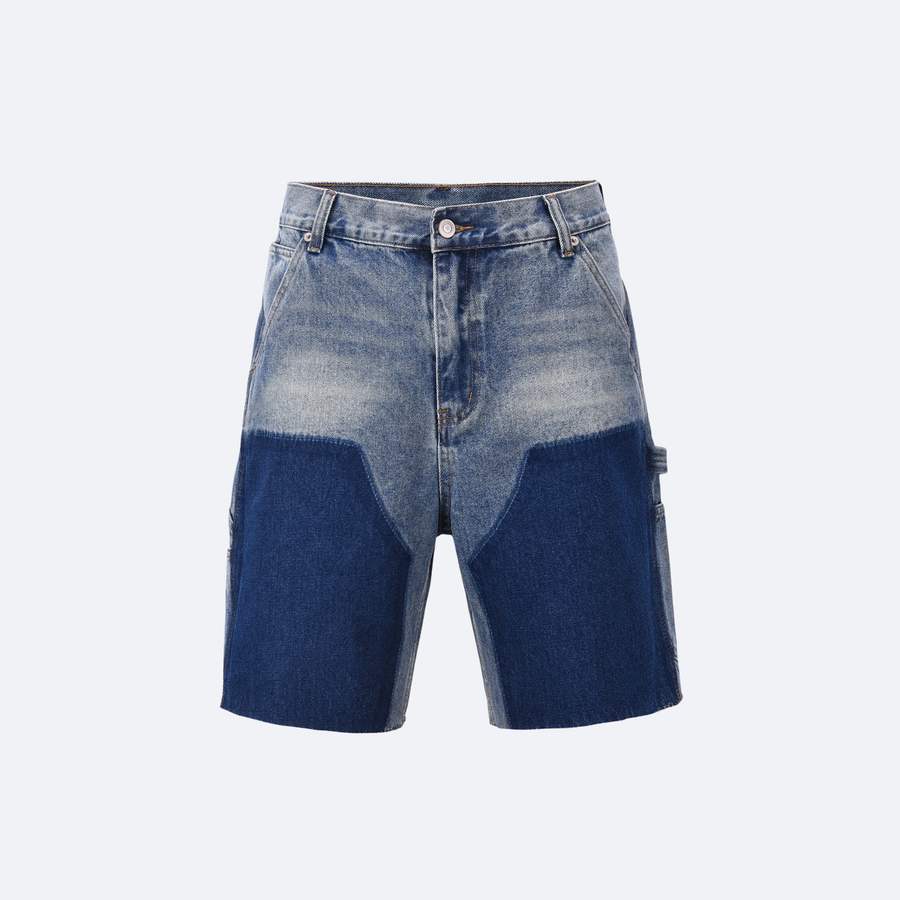 Patch-Work Denim Shorts