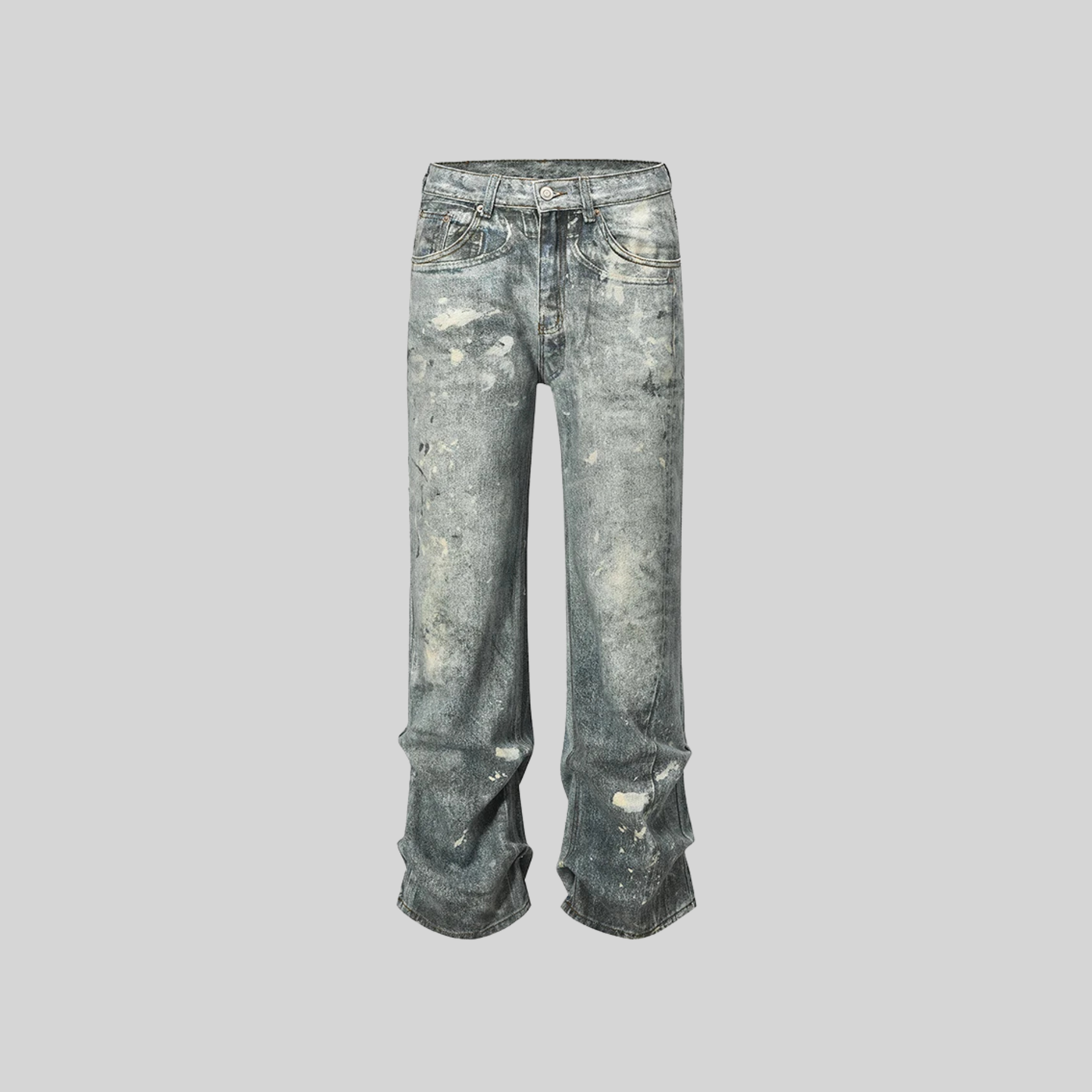 Washed Baggy Jeans-2