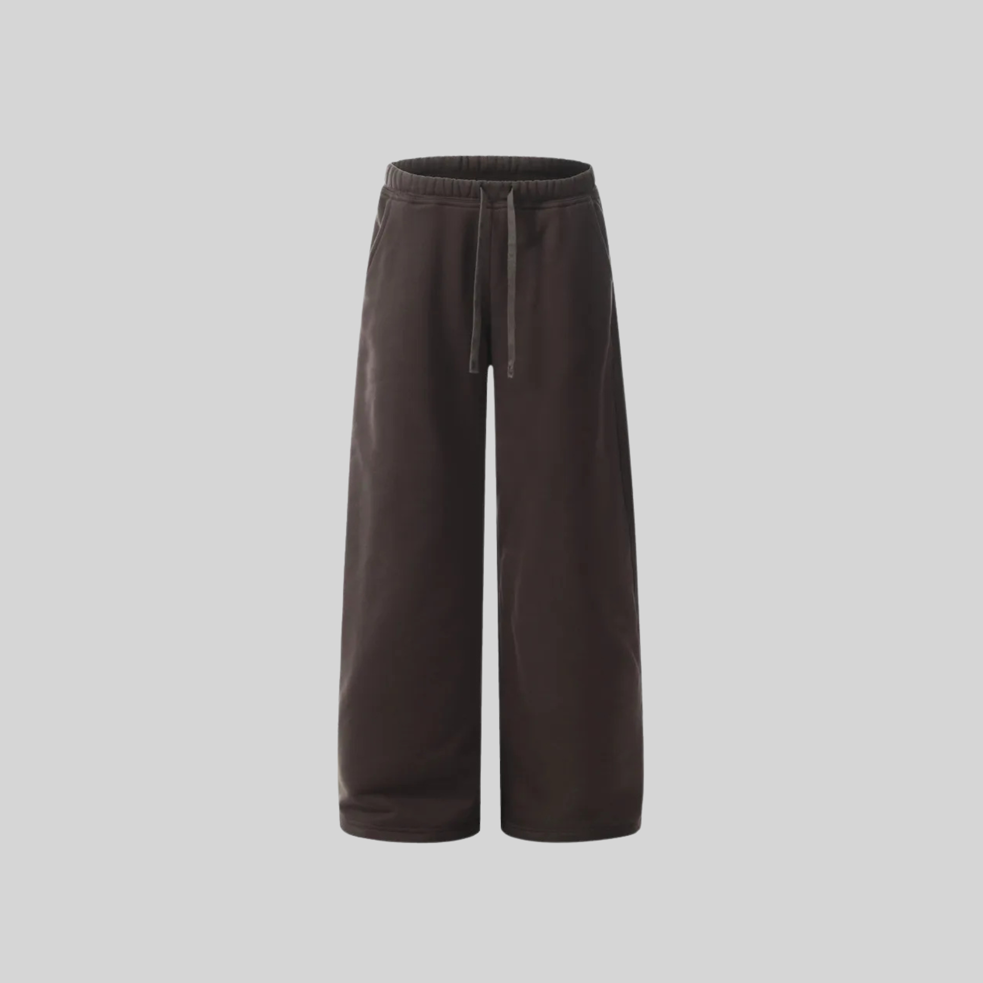 Solid Baggy Sweatpant-3