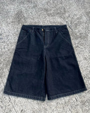 Skeleton Embroidery Loose Shorts