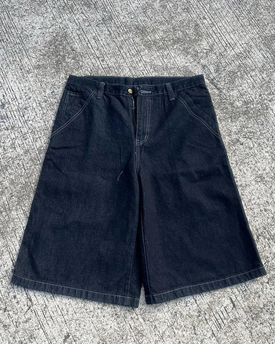 Skeleton Embroidery Loose Shorts