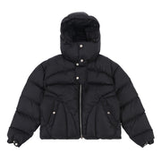 Black Hooded Puffer Jacket