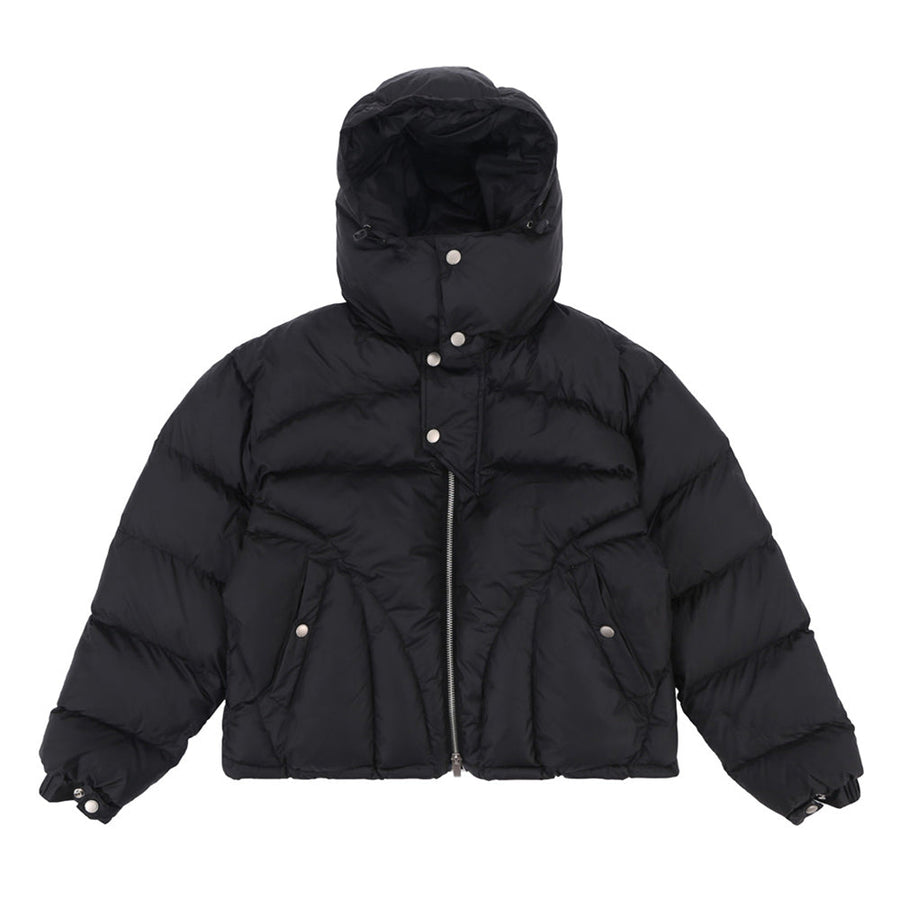 Black Hooded Puffer Jacket